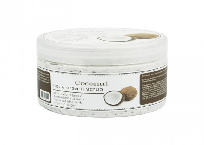 Glattes Kokosnuss-Zuckerkörperpeeling, weißes tiefes Exfoliating Körperpeeling 250ML