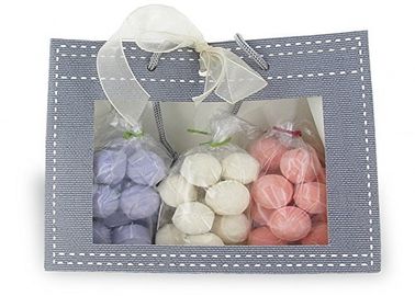 3 verpackt Minibadebombe-Geschenk der Taschen-15 den exotischen purpurroten/Weiß/Rosa Duft